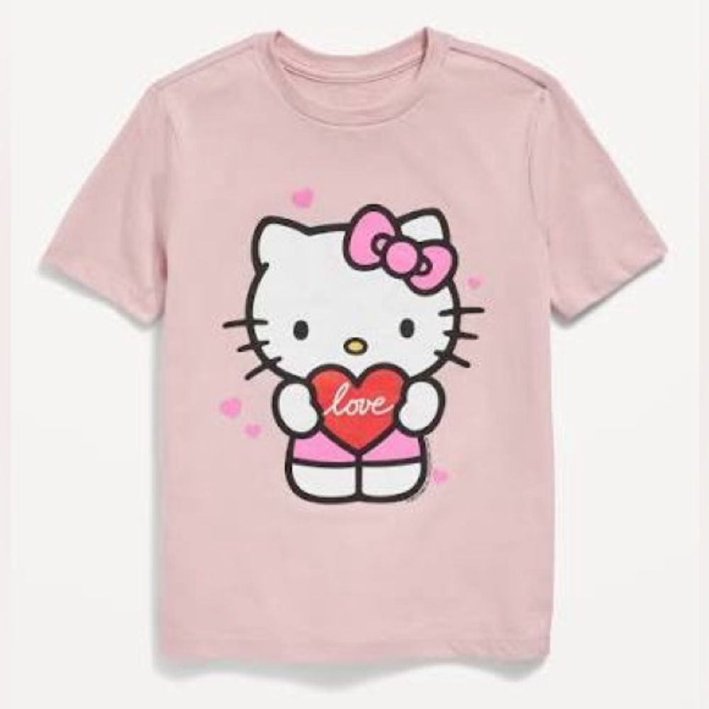 Hello Kitty Kids Old Navy Valentine’s Day Graphic Tee Size XL (14-16)